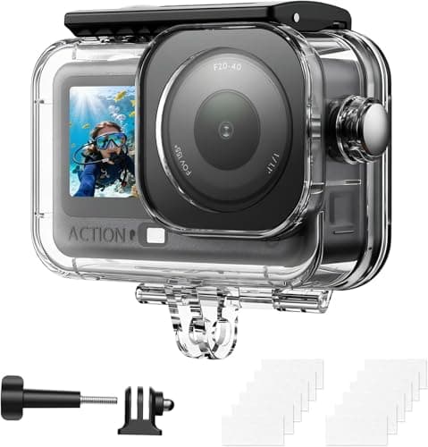 ADOFYS Action 6 Waterproof Case for DJI Osmo Action 6 Camera, with Anti-Fog Underwater Housing Shell Cage Supports 60M/196FT Deep Diving Scuba Snorkeling Swimming with Quick Release Screw.