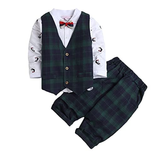 Hopscotch Boys Cotton Formal Set In Multi Color For Ages 3-4 Years