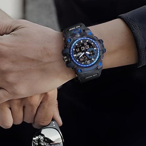 Carlington Resin Endurance Analog-Digital Sports Watch For Men And Boys - Ct 3388 Blue 4
