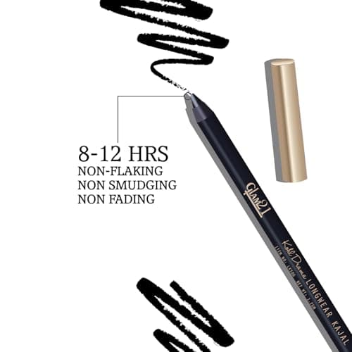 Glam21 Kohl Drama Long Wear Kajal + Sharpener | Velvety Textute | Stays For 12 hours | Smudge-Proof | Long Lasting & Water Proof | Highly Pigmented For Intense Black Look | 1.2 gm 4