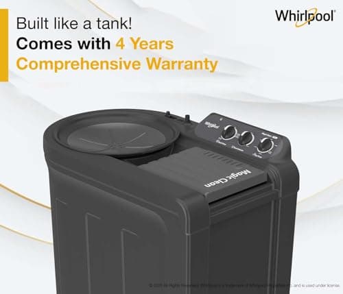 Whirlpool 7.0 Kg 5 Star MAGIC CLEAN Semi-Automatic Top Loading Washing Machine (MAGIC CLEAN RYL SRS 7.0 GREY DAZZLE (5YR), 4 Year Comprehensive Warranty, 1400 RPM Motor, 5 Year Motor Warranty) 4