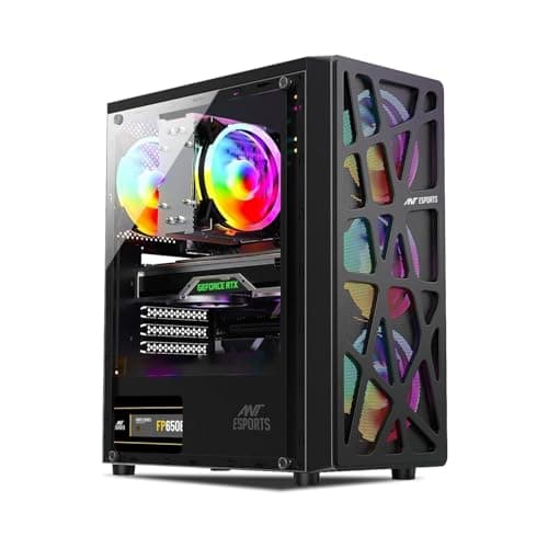 KRYNORCXY® Desktop Computer PC | i5 2400 Processor | Fast SSD Storage | 4 RGB Fan Gaming Cabinet | HD Graphics 2000 | WiFi | Windows 10 Pro | Home & Office Use (8GB RAM/128GB SSD)