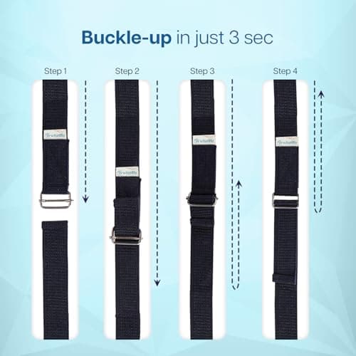 WiseLife Yoga Stretch Belt/Strap | Best for Daily Stretching, Yoga, Pilates, Physical Therapy, Fitness | 8 Feet Premium Cotton Strech Band (Navy Blue 8ft) 4