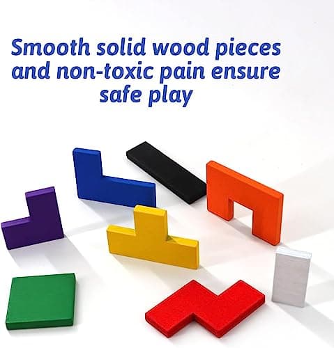 Niwlix Wooden Russian Blocks Puzzles for Kids Adults, Wood Intelligence Kids Toys for 2-5 Years Boy,Wooden Puzzles Brain Teasers Toy Educational Gift for 7-10 Years 5