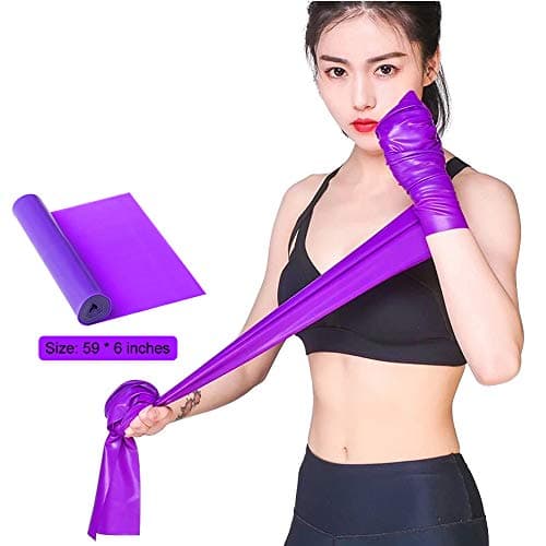GOAITOU Resistance Bands, Professional Latex Elastic Exercise Bands Long Stretch Bands for Physical Therapy, Recovery, Yoga, Pilates, at-Home or The Gym Workouts, Fitness, Strength Training (Purple) 3