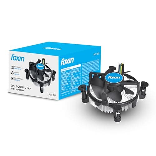 Foxin FCF 001 CPU Cooling Fan | CPU Cooler 90mm | Hydramatic Bearing | 2500 RPM & Airflow 45 CFM | 4-Pin PWM Connector | Compatible with Intel LGA1700/115X/1200 & AMD AM2/AM3/AM4/AM5