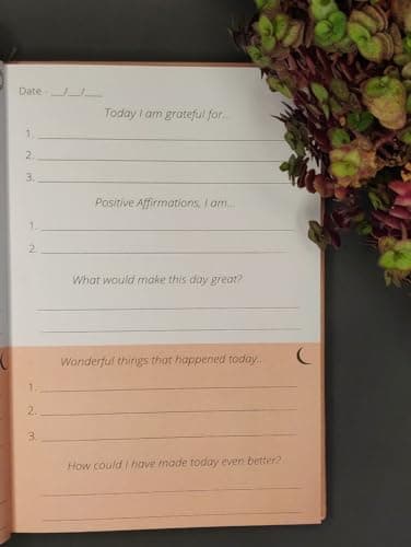 5 Minute Gratitude Journal - Self Help Personality Development Book, a Quick Moments of Thankfulness, and Your Daily Dose of Gratitude (Pink) 4
