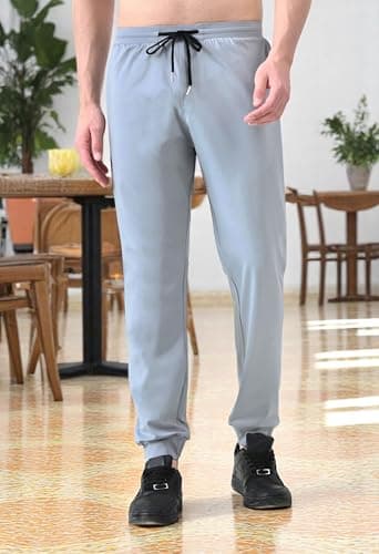 RynoGear Men High Rise Regular Fit Super Stretchable Track Pant Light Grey, Medium 2