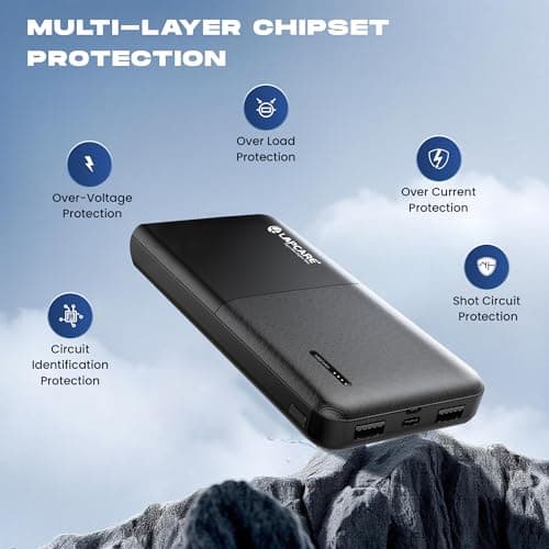 LAPCARE Smart Tank 10000Mah Fast Charging Power Bank | Dual USB Port | Led Indicator | Light Weight | Multi Protocol Support | Multi Circuit Protection | Compact & Slim Design | Made in India 4