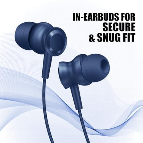 SIGNATIZE Neckband Bluetooth Earphones with 10mm Drivers,Above 20 Hours Playtime, Type C Fast Charging, Neckband Earphones with Voice Assistant-Blue 4