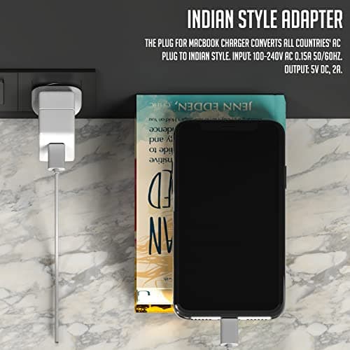 LS LAPSTER Quality Assured Indian Style Plug Adapter Duck Head for Power Adapters of MacBook,Powerbook, Pro, Air, iPod, iPhone, iPad, iBook 3