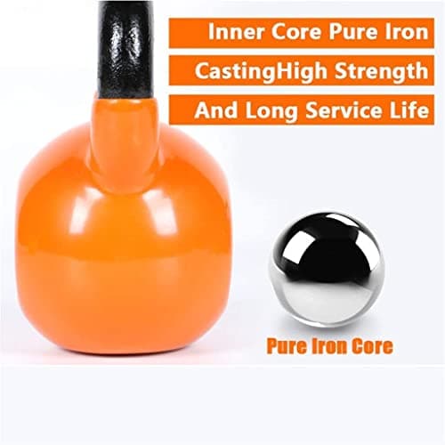 Kakss Vinyl Half Coating Kettle Bell for Gym & Workout (Size: (2KG, 4KG, 6KG, 8 KG, 10KG, 12KG, 14 KG, 16 KG, 18 KG, 20 KG, 24 KG, 28 KG, 32 KG, 36 KG, 40 KG) (14 KG (Orange)) (Proudly Made in India)  2