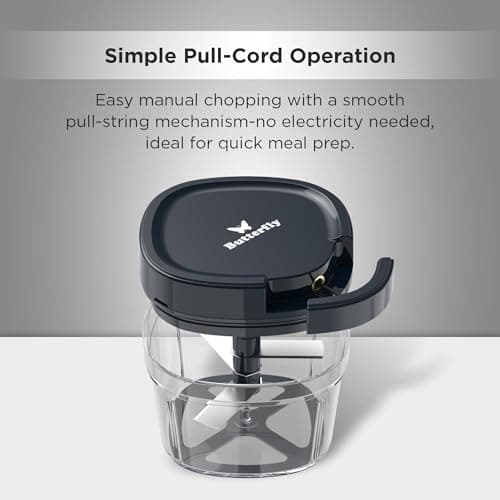 Butterfly Premium Plastic Vegetable Chopper 600 ml Blue 3