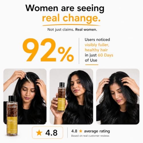 Folliwise Navsutra Hair Growth & Hair Fall Control Oil | 19 Ayurvedic cold pressed Oils with 4 Infused Whole Herbs | Scalp Soothing Non-Greasy With Rosemary, Castor Oil, | No Mineral & No Paraffin | F 3