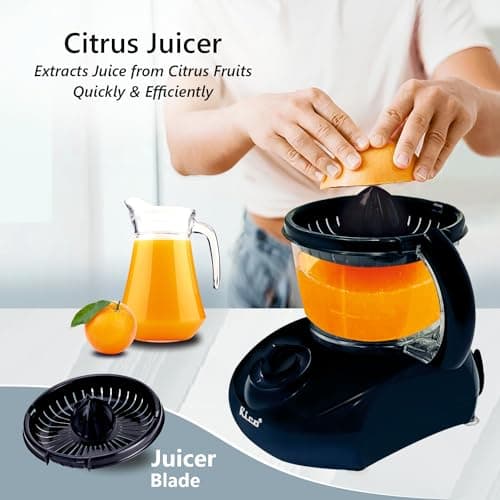 Rico 400 Watts Japanese Technology Mini Food Processor Atta Maker for Kitchen | 1 Year Warranty | Dough Kneader, Chopper, Shredder & Juicer | Black 4