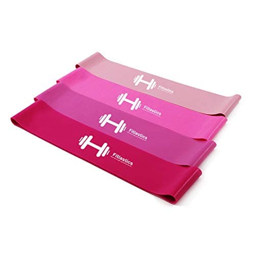 Fitlastics Resistance Loop Band Set for Squats, Hips & Glutes Heavy Workouts for Men & Women - Includes Travel Bag 3