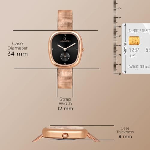 Carlington Iconic 2048 Analog Watches for Women with Premium mesh Strap, Scratch-Resistant Dial, and Water-Resistant Body – Elegant Watches for Women and Girls 4
