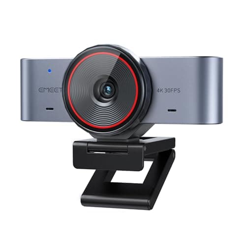 eMeet C960 4K AI Tracking Webcam for PC & Laptop, Sony Sensor, Autofocus, Triple Microphone Array, Gesture Control, Streaming Camera for OBS, Twitch, Zoom, Teams & Switch 2