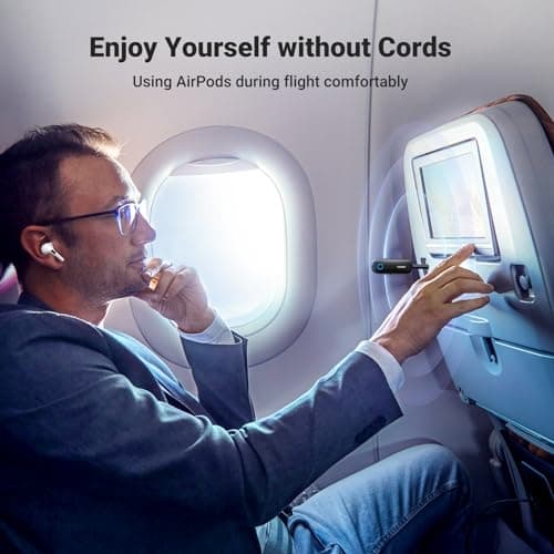 UGREEN Bluetooth 5.0 Transmitter and Receiver 2-in-1 Wireless 3.5mm Adapter, Dual Devices Simultaneously, Aux Audio Car Adapter Compatible with TV, Car, Home Stereo System, Headphones 2