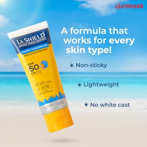 La Shield Pollution Protect SPF 50 Mineral Sunscreen Gel | PA+++ | Lightweight & Oil free | Moisture boost formula | Water resistant| All Skin types |Dermatologist Tested | 50g 3