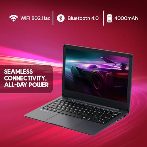 Neopticon EBook 11.6" HD Laptop | Best Student & Office Work Laptop | Celeron N4020 | 4GB DDR4 | 128GB eMMC + M.2 SSD Expandable Slot | Win 11 Home |31Wh Battery | UHD Graphics 600 | Black 4