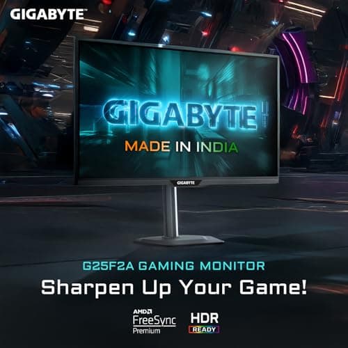 GIGABYTE G25F2A 24.5-Inch FHD IPS Gaming Monitor, 240Hz, 1ms, AMD FreeSync Premium, HDR Ready, Ergonomic Stand, Eye-Safe Gaming Display 3