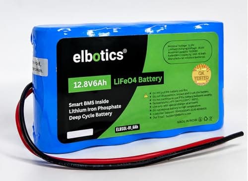 12.8V 6Ah (76.8Wh) LiFePO4 Lithium Iron Phosphate Battery with Smart BMS Solar Inverter Battery 2000+ Cycles 2 Year Warranty 4