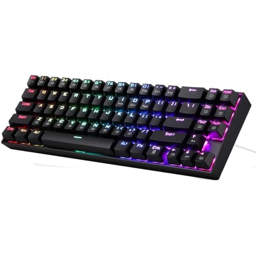 Redragon K599 Diemos TKL RGB Backlit Wired/2.4Ghz Wireless Anti - Ghosting Mechanical Gaming Keyboard with Red Switch (Black) (K599)