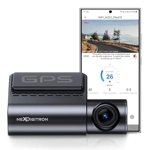 NEXDIGITRON ACE 2 Car Dash Camera with in-Built GPS Logger, Native 2K 1440P, Intuitive Screen, Voice Control, Super-Capacitor, Made in India, Optional Parking Mode, Upto 256GB Supported