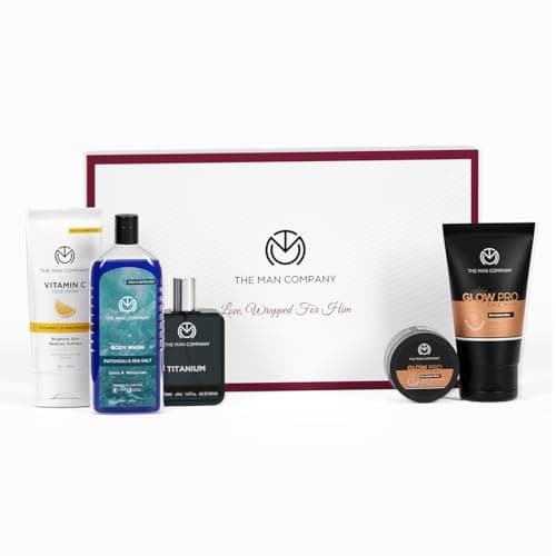 The Man Company Men's Grooming Kit - Unforgettable Him | Premium Men's Grooming Gift Set | Cleanses & Moisturises - Set of 5 | Anniversary gift Set for Boyfriend , Husband 5