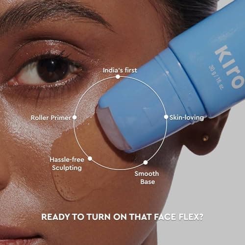 Just Rollin' Face Sculpting Primer - Au Naturel, 30g | Hydrating, Plumping & Bluring | Brightening & Soothing | Non-Stick & Clear Formula | Infused with Niacinamide, Glycerin & Collagen Peptides 2