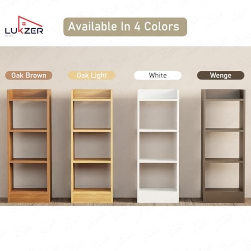 Lukzer 3 Layer Engineered Wood Multipurpose Rack Bookshelf Storage Organizer Stand (MR-010/White/80x33x22cm) - Modern White Bookshelf Storage for Home Organization 5