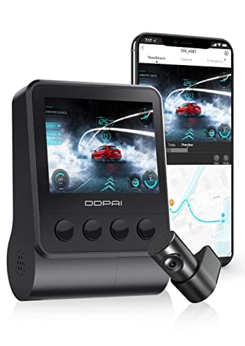 DDPAI Z50 Dashcam for Cars 4K | UHD Front and Rear Dual Channel Dash Cam with GPS, WiFi, Night Vision, ADAS and Super Capacitor | True 4K Dashcam with 3840x2160P Front and 1080P Rear Camera