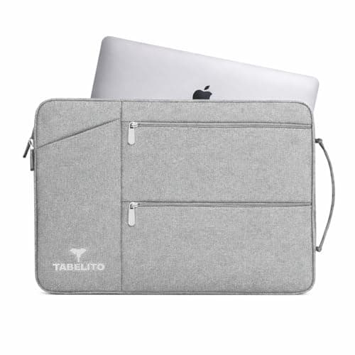 Tabelito®13.3 inch Laptop Bag Sleeve Sleeve Bag Cover for 13 inch Apple Mac Book Air Pro Retina 13 13.3 inch MacBook 13.3 inch and All Other laptops & Notebooks with Front Packet and Handle (Grey) 2