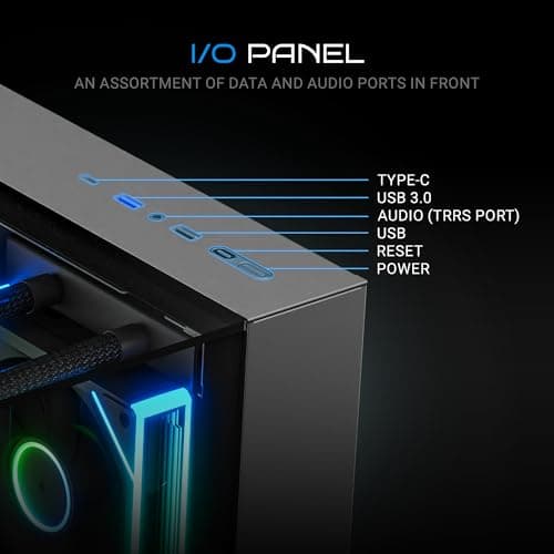 Ant Esports Crystal Arc Pro Mid-Tower Computer Case/Gaming Cabinet - Black |Curved Front Glass | Support ATX, Micro-ATX, Mini-ITX | Pre-Installed 2(240mm,360mm) Mono Frame Fans 4