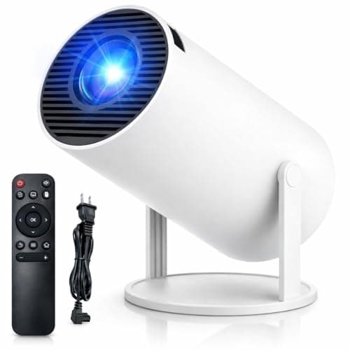 Smart Mini Portable P01 Led Projector - Native 720P Hd 2000 Lumens with WiFi 6, Android Tv, and Speaker | 180° Rotatable, Built-in Speaker for Indoor Home Cinema & Outdoor Movie 2