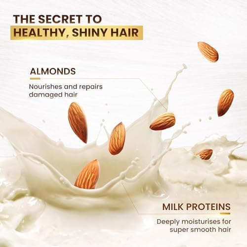 Dabur Almond Shampoo - 650 ml | For Nourished & Smooth Hair | Intense Nourishment | Helps in Hair Strenghtening | With Almond-Vita Complex & Milk Extracts 5