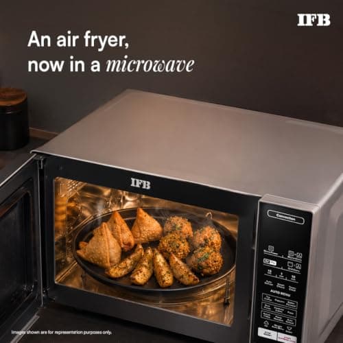 IFB 21L Air Fry Convection Microwave with 5 in 1 Versatility Bake, Grill, Roast, Reheat & Multi-Stage Cooking, Auto Cook Menus (21SC5, Silver, Weight Defrost, Steam Clean, 10 Power Levels) 4