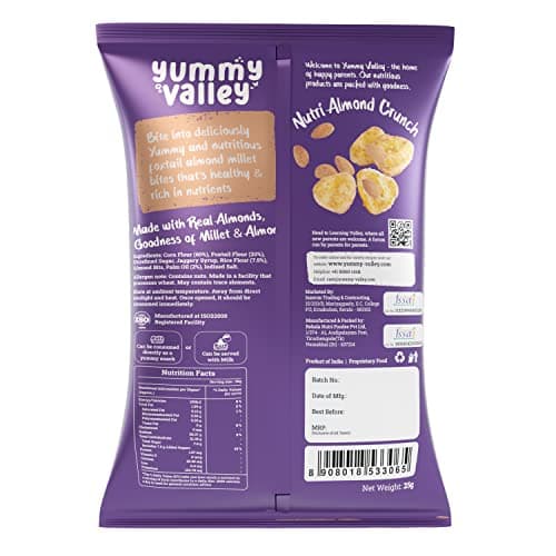 Yummy Valley Assorted Millet Snacks, 25g x Pack of 3 | Healthy Baked Snacks | Gluten Free Maida Free | No Refined Sugar | Jowar Based Crispy Bites | Ready to Eat Snack Combo for Kids 2