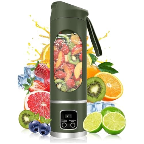 CRAYLUXE Portable Juicer Blender – 450ML | 12-Blade | USB Rechargeable | Smoothies, Shakes & Juices | Travel-Friendly (GREEN)