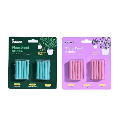 UGAOO Plant Food Fertilizer + Bloom Sticks Combo For All Home Garden Indoor & Outdoor Plants - Pack of 40(20 Fertilizer+20 Bloom Sticks)