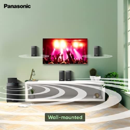 Panasonic SC-HT550GW-K 5.1 Ch Home Theatre with Real Surround Sound, 150 W, Bluetooth, USB, AUX, RCA, Powerful Subwoofer, Wall mountable Speakers, Remote for Volume & Bass Control (Black) 4