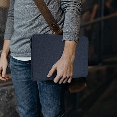 Dynotrek Grade 14 inch Laptop Sleeve Bag, with Charger Pouch Computer Cover Accessories, Portable Laptop Case Compatible for MacBook Air/Pro, Dell, HP, Acer, Asus, Lenovo -Denim Blue 4