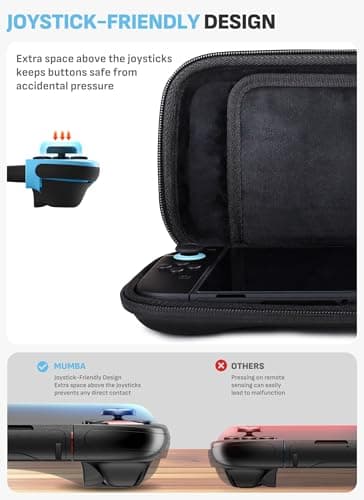 mumba Carrying Case for Nintendo Switch 2 2025, [Mini Version] Travel Case with 10 Game Cartridge Slot Portable Bag Protective Carry Handbag Pouch Shell Accessories [Portable & Lightweight] 4