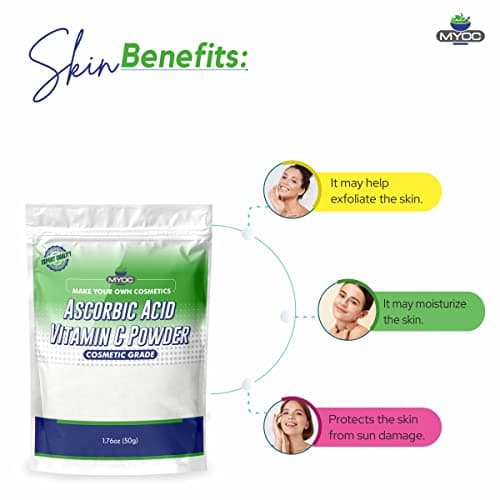 MYOC Ascorbic Acid (Vitamin C) Powder for DIY skincare - 50 g — cosmetic grade brightening antioxidant for serum and moisturiser formulations 5