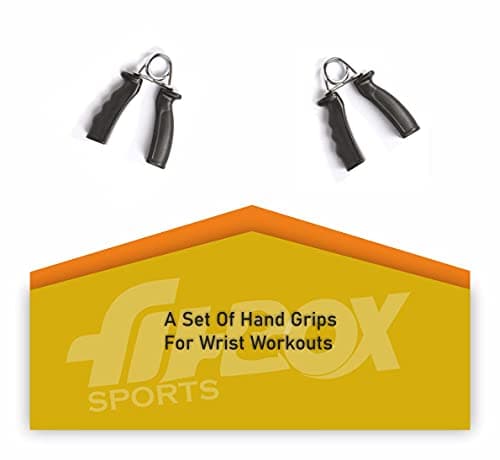 FitBox Sports Dumbbells Combo Weigth Plates & Hand Grips 4kg, Black, Polyvinyl Chloride (PVC) 2