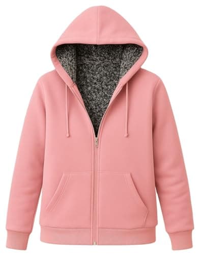 ADBUCKS Women Winter Wear Jacket Inside Full Black & White Fur & Made By Rich Cotton Fabric Standard Length With Hoodies (3XL, Peach)