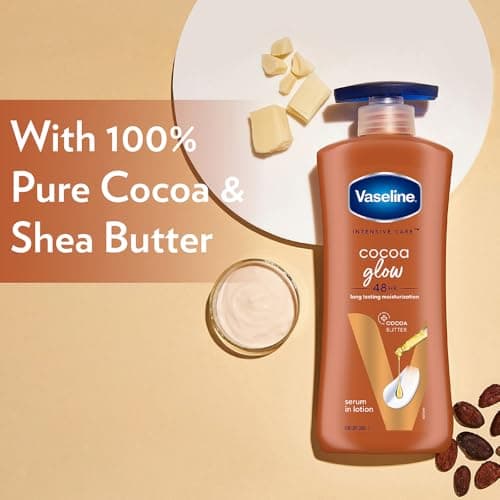 Vaseline Cocoa Glow Serum In Lotion, 600 ml | 100% Pure Cocoa & Shea Butter for Glowing & Soft Skin 5