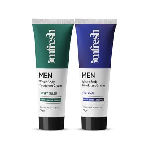 imfresh Men Cream Sweet Killer + Original Deodorant Cream Combo For Whole body & Underarms Area | Long Lasting Odour Control | Whole Body Odour Protection | Helps in brightening underarms | Alcohol-Fr