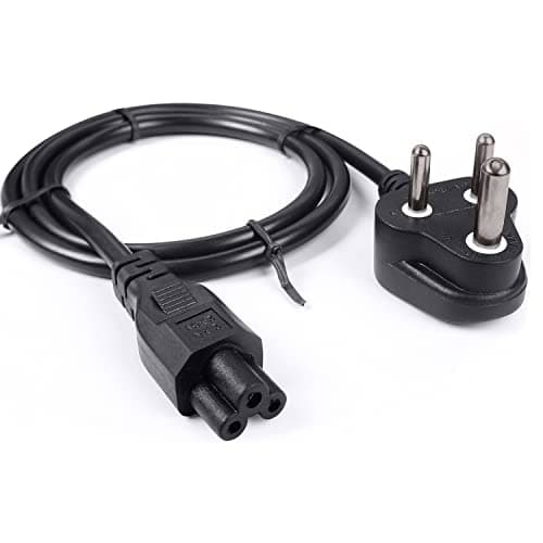 Gizga Essentials Laptop Power Cable Cord- 3 Pin Adapter, 3 yrs Warranty (ISI Certified, 1 meter /3.3 Feet) 3